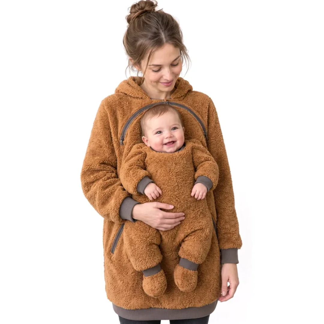 Tragesweatshirt – Baby warm, Hände frei